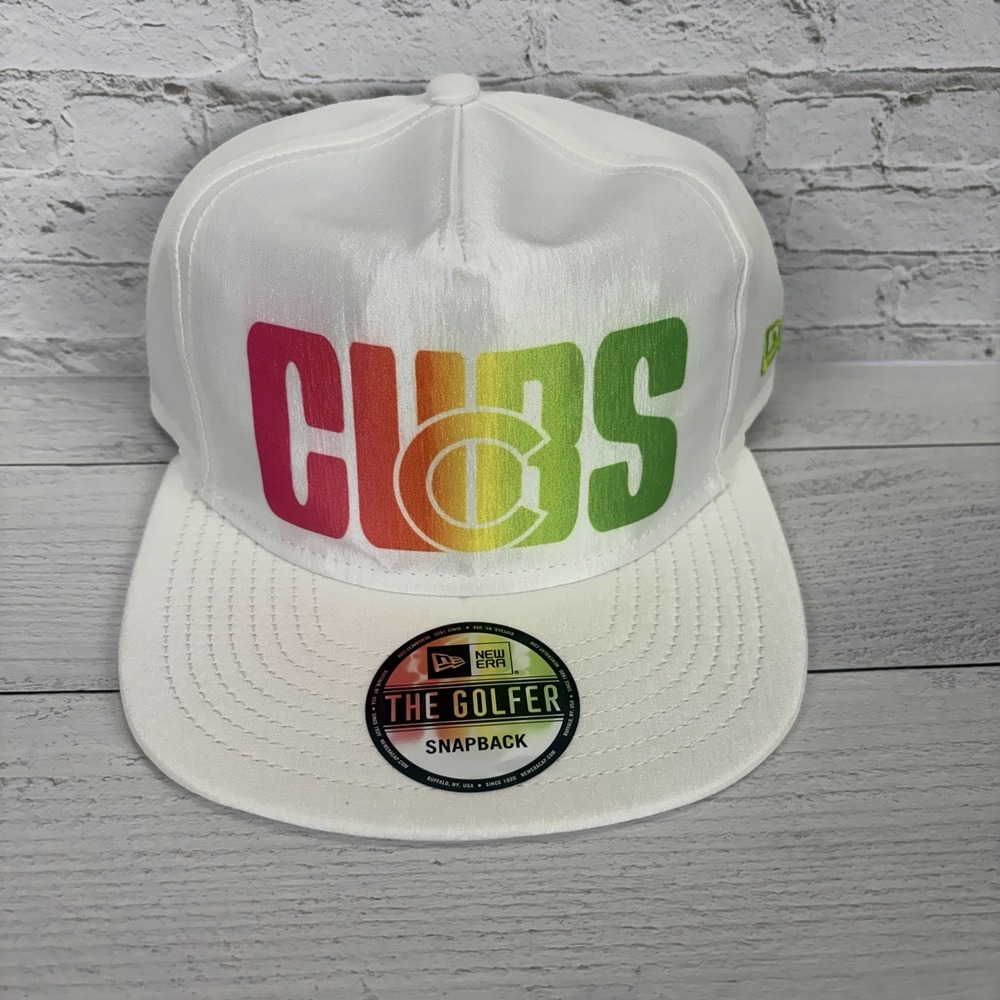 Chicago Cubs New Era Spring Spectrum Golfer SnapBack Hat Cap NEW